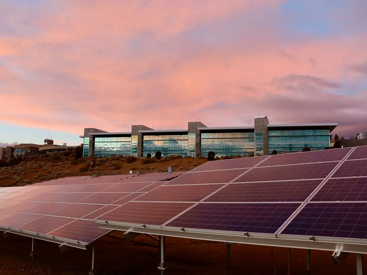 Commercial building with solar array