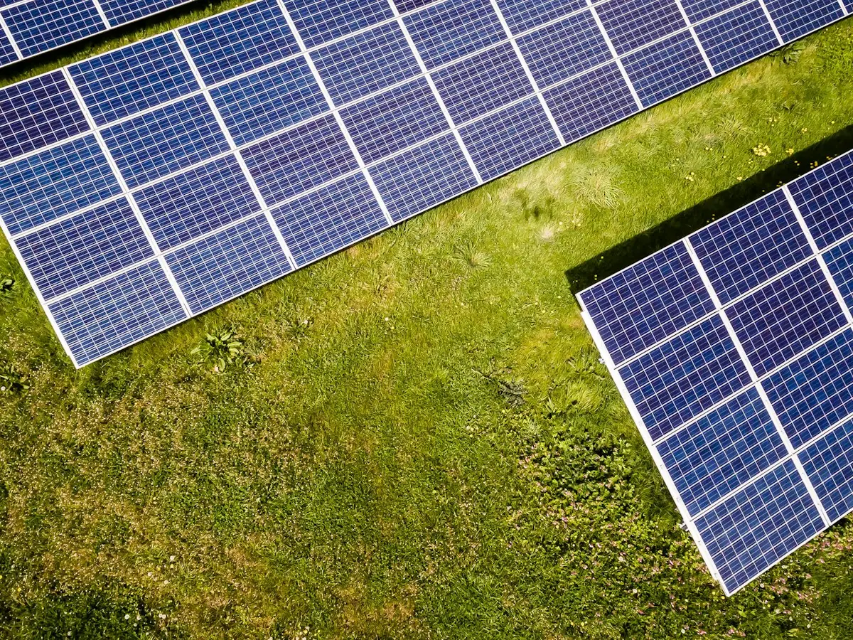 Ground-mounted solar panels